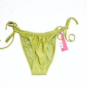 NEW Xhilaration Olive Green String Tie Bikini Bottoms - Size XS